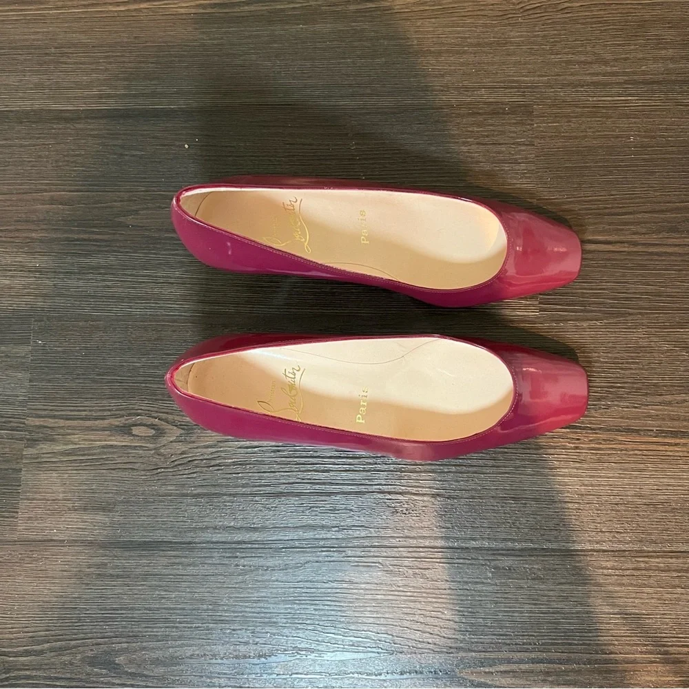 Vintage Christian Louboutin square toe patent leather heels. Never worn. - Picture 6 of 6